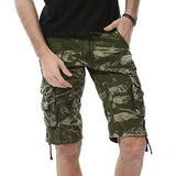 Men Cargo Pants Summer plus Size Camouflage Cargo Pants Middle Pants Camouflage Multi-Pocket Fashion Work Clothes Men's Pants