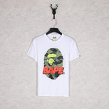 Shark Print T Shirt Summer Pink Letter Print Short-Sleeve T-shirt