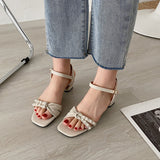 Nude Pumps Block Heel