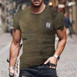 Tactics Style T Shirt For Men Summer Menswear Loose Retro T-shirt