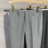 Men Trousers Suit Pants Men's Solid Color Simple