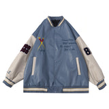 Corduroy Patch Jacket Corduroy Baseball Uniform Jacket Loose