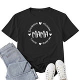Boy Mama T Shirt Mama Love Heart Letter Print T-shirt