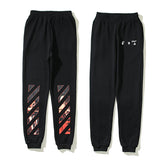 Off White Winter Pants Autumn and Winter Pattern Trousers Men and Women