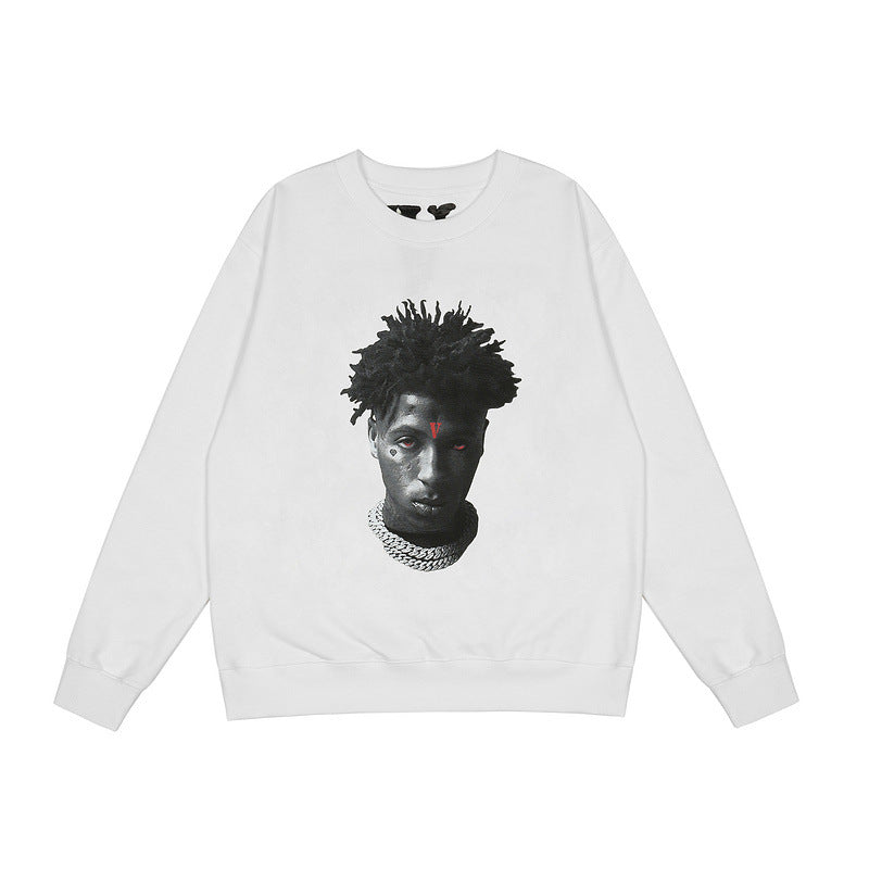 Pop Smoke Vlone King of New York Sweatshirt Couple round Neck Sweater