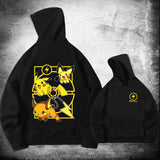 Men and Women Pokemon Pikachu Hoodie Loose Shoulder Hoodie Coat
