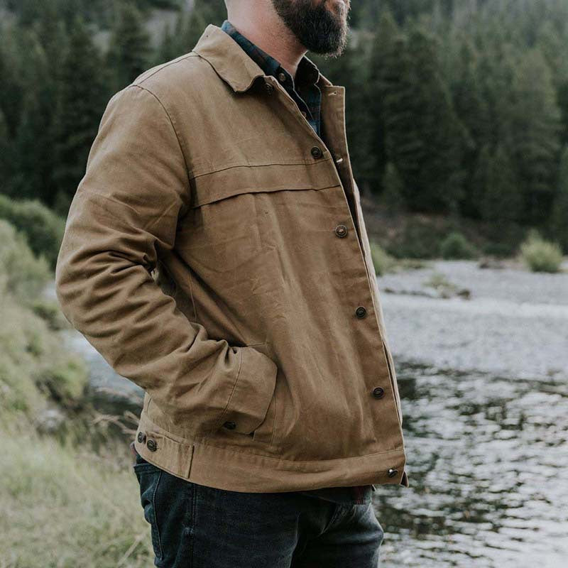 John Dutton Jacket Fall/Winter Jacket Men's Solid Color Loose Casual Men's Coat