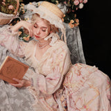 Gothic Lolita Harajuku Style Clothing Lolita Skirt Op Vintage Print Elegant CLA Series Lolita