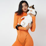Autumn Women's Sexy Cutout High Waist Hip Lift Tight Casual Fitness Sports Jumpsuit