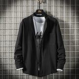 Men's Shirts Long Sleeve Stand Collar Shirt