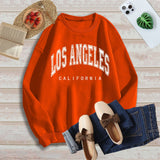 Diana Harvard Sweatshirt Los Angeles Printed Drop Shoulder round Neck Sweatshirt Long Sleeve T-shirt