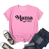 Boy Mama T Shirt Mama Est Printed Short Sleeve T-shirt