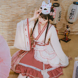 Gothic Lolita Harajuku Style Clothing Japanese Style Lolita Dress Op Cross Collar Wide Sleeve Chinese Style Han Elements Dress