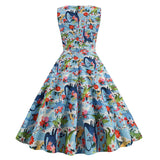 Vintage Empire Waist Dress Women's Printed Dress Party Dress