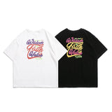 Men T Shirt Summer Casual Tops Men's Clothes Summer Wear Vintage Men's round Neck Short Sleeve Casual Loose Letter Printed T-shirt