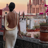 Music Festivals Rave Outfits Dress Sexy Suspenders Backless Slim Fit Sheath Dress