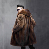 Beaver Coat Men Winter Menswear Coat Hooded Loose Leisure Warm plus Size