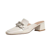 Nude Chunky Heel
