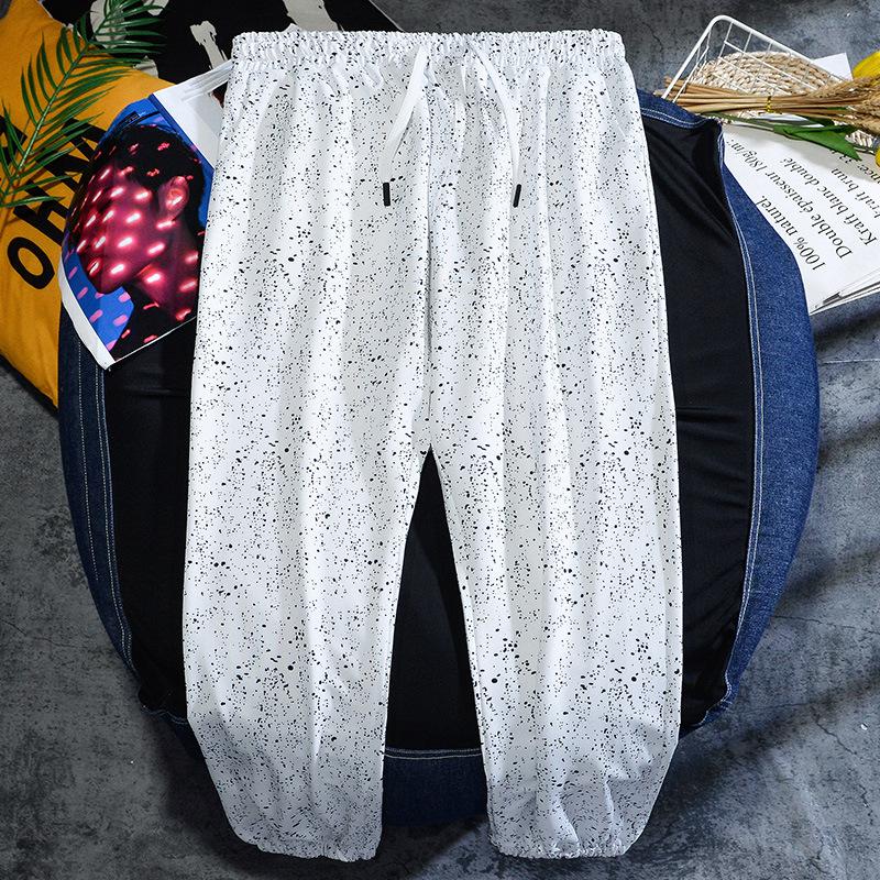 Linen Pants Straight Leg Pants Drawstring Lightweight Elastic Beach Pants Men Spring Casual Pants Loose plus Size Straight