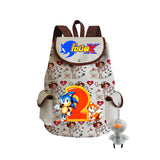 Sonic Backpack Hedgehog Sonic Backpack Cute Pattern Drawstring Backpack
