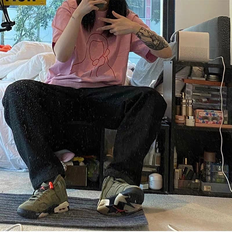 Cavempt Ce Pink Man-Shaped Short-Sleeved T-shirt