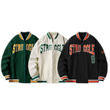 All Star Varsity Jacket Retro Alphabet Embroidered Baseball Uniform