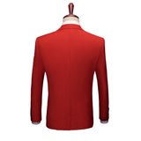 Seersucker Suit Men's Slim Fit Business Three-Piece Suit