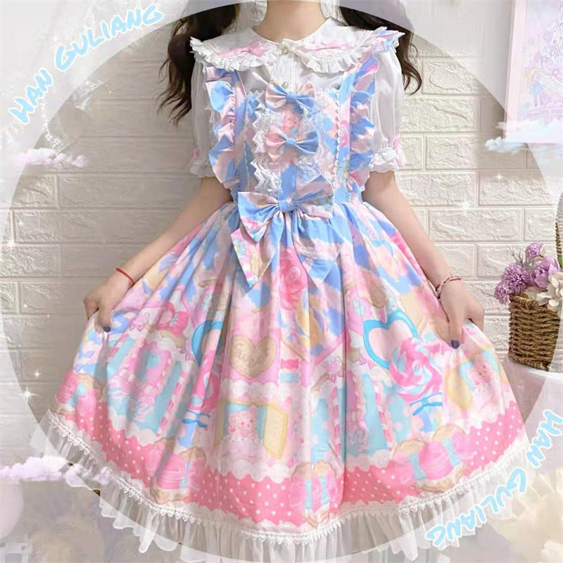 Gothic Lolita Harajuku Style Clothing Sweet House Cute Suspenders JSK Dress