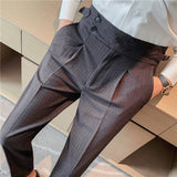 Men Trousers Striped Suit Pants