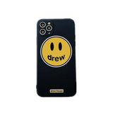 justin b drew phone case Smiley Face Apple 11 Phone Case 12 Pro Max Silicone XS/XR Protective Case 8P Men and Women