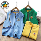 Children Baseball Jacket Yellow Duck Girls Casual Vest Autumn Spring Coat