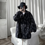 Men's Shirts Lapel Men's Letters Printed Jacket Coat