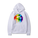 Drippy Hoodies Lip Printings Loose Sweater