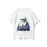 Men's T-shirt Summer T-shirt Artistic Portrait Printing Street Tide Brand round Neck Loose Large Size Short Sleeve T-shirt Men