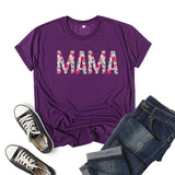 Boy Mama T Shirt Pattern Mama Printed Short Sleeve T-shirt