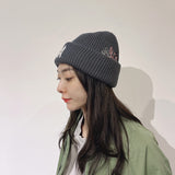 Yankee and Dogers Winter Hat Autumn Woolen Cap Men and Women Embroidery Knitted Hat