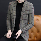 Casual Groom Attire Tuxedo Suits for Men Business Men Suit Fashion Fall/Winter Slim Coat