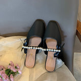 Nude Block Heel Sandals Vintage Bow Leather Shoes