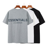 Fog Essentials Tshirts Fear Of God Essentials Double Line Reflective Letter Short Sleeve T-shirt Men and Women Fog High Street