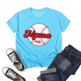 Boy Mama T Shirt Baseball Mama Printed Short Sleeve T-shirt
