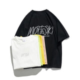 Men's T-shirt Cartoon Bear Short Sleeve T-shirt Men's High Street Loose Trendy Reflective Half Sleeve