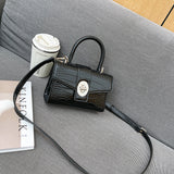 Jackie Kennedy Bag Stone Pattern Square Bag Women's Handbag
