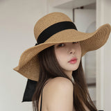 Straw Hat Summer Bow Beach Straw Hat
