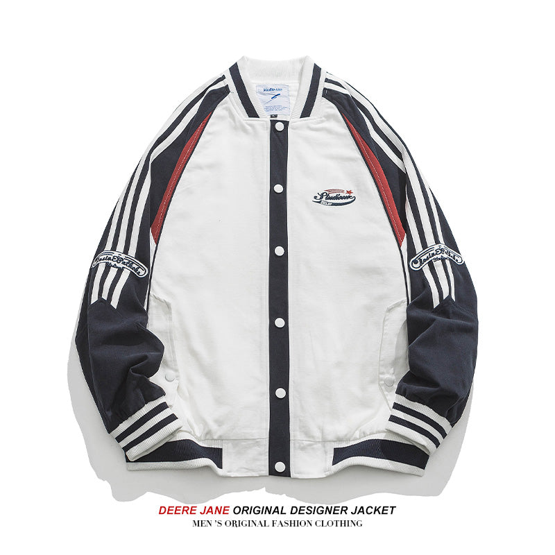 Men's Baseball Jacket Spring Men's Embroidery Multi-Color Coat Baggy Casual Jacket