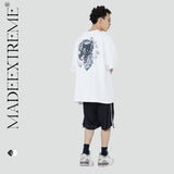 Blackair T Shirt Retro Short Sleeve Tiger Printed Loose T-shirt