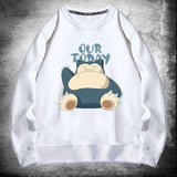 Men and Women Pokemon Pikachu Hoodie Pokémon Snorlax round Neck Sweater
