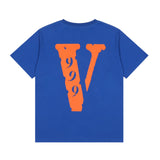 999 Vlone T Shirt Printed Back Large V Width Loose Summer Men's and Women's Short Sleeve