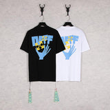 Off White T Shirt Ow ShortSleeved Tshirt Men's Unisex Cotton Arrow Print Owt