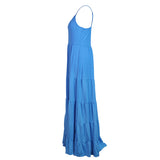 Women Dress Loose Solid Color Suspender Dress