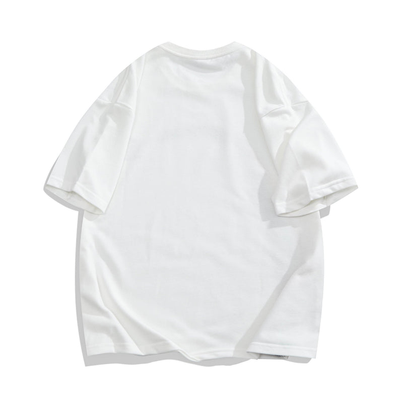 Men T Shirt Summer Casual Tops Men's Clothes Summer Wear Retro Men's round Neck Short Sleeve Loose Splash-Ink T-shirt Fashion